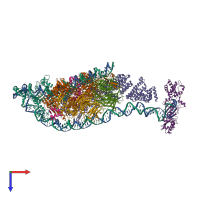PDB entry 8ffz coloured by chain, top view.