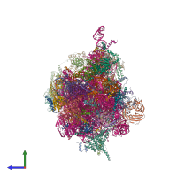 PDB entry 8fkr coloured by chain, side view.