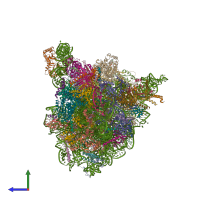 PDB entry 8fku coloured by chain, side view.