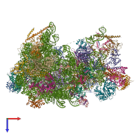 PDB entry 8fku coloured by chain, top view.