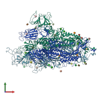 PDB entry 8fu8 coloured by chain, front view.