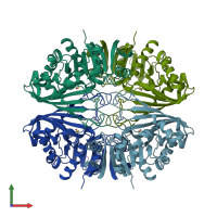 PDB entry 8g12 coloured by chain, front view.