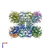 PDB entry 8g1u coloured by chain, top view.