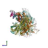 PDB entry 8g5n coloured by chain, side view.
