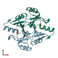 PDB entry 8g7h coloured by chain, front view.