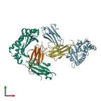 PDB entry 8gqv coloured by chain, front view.
