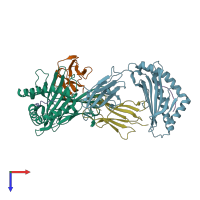 PDB entry 8gqv coloured by chain, top view.