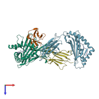 PDB entry 8gqw coloured by chain, top view.
