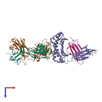 PDB entry 8gvg coloured by chain, top view.
