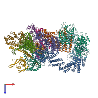 PDB entry 8h3a coloured by chain, top view.