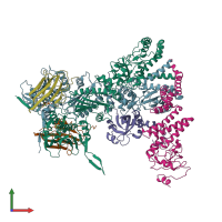 PDB entry 8h77 coloured by chain, front view.