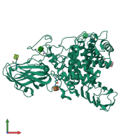 PDB entry 8hmm coloured by chain, front view.
