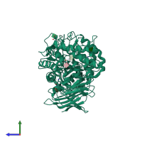 PDB entry 8hmm coloured by chain, side view.