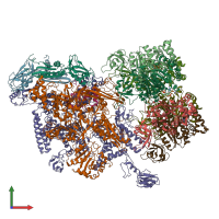PDB entry 8hsl coloured by chain, front view.
