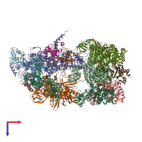 PDB entry 8hsl coloured by chain, top view.
