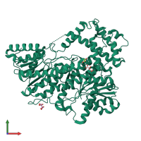 PDB entry 8i6z coloured by chain, front view.