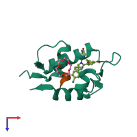 PDB entry 8ia5 coloured by chain, top view.