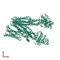 PDB entry 8izr coloured by chain, front view.