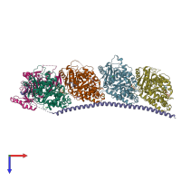 PDB entry 8jjc coloured by chain, top view.