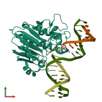 PDB entry 8ka5 coloured by chain, front view.