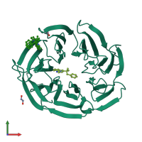 PDB entry 8og8 coloured by chain, front view.