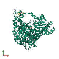 PDB entry 8on0 coloured by chain, front view.