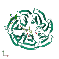 PDB entry 8oo5 coloured by chain, front view.