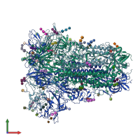 PDB entry 8opm coloured by chain, front view.