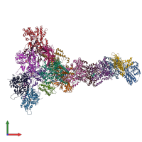 PDB entry 8p94 coloured by chain, front view.