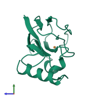 PDB entry 8paz coloured by chain, side view.