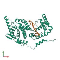 PDB entry 8pdl coloured by chain, front view.