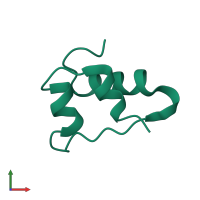 PDB entry 8pi4 coloured by chain, front view.
