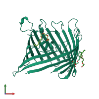 PDB entry 8prn coloured by chain, front view.