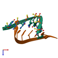 PDB entry 8psh coloured by chain, top view.
