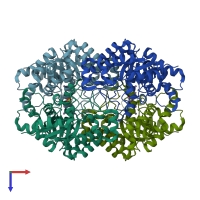 PDB entry 8sma coloured by chain, top view.