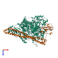 PDB entry 8ts8 coloured by chain, top view.