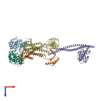 PDB entry 8tzl coloured by chain, top view.