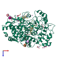 PDB entry 8y9x coloured by chain, top view.